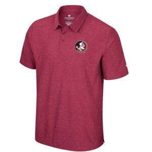 NWT Colossuem Florida State Seminoles FSU Maroon SS Polo Shirt MENS SIZE LARGE